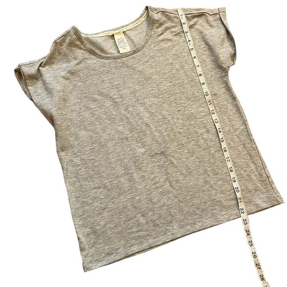 LUCKY BRAND Grey Short Rolled Sleeve Crew Neck Casual Top S - Picture 5 of 7